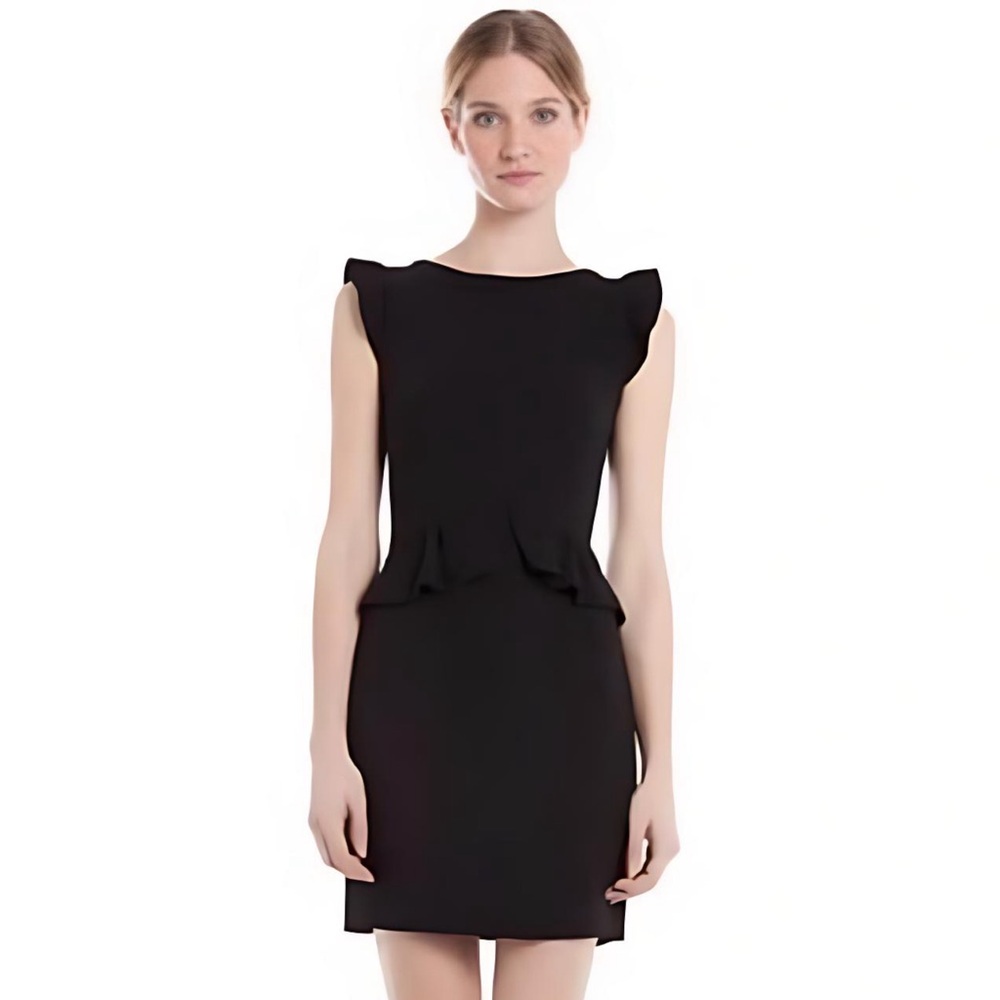 NWT • Sandro • Resonance Peplum Dress in Black
